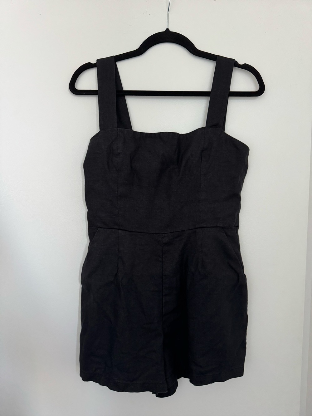 Reformation Black Romper - 100% Linen